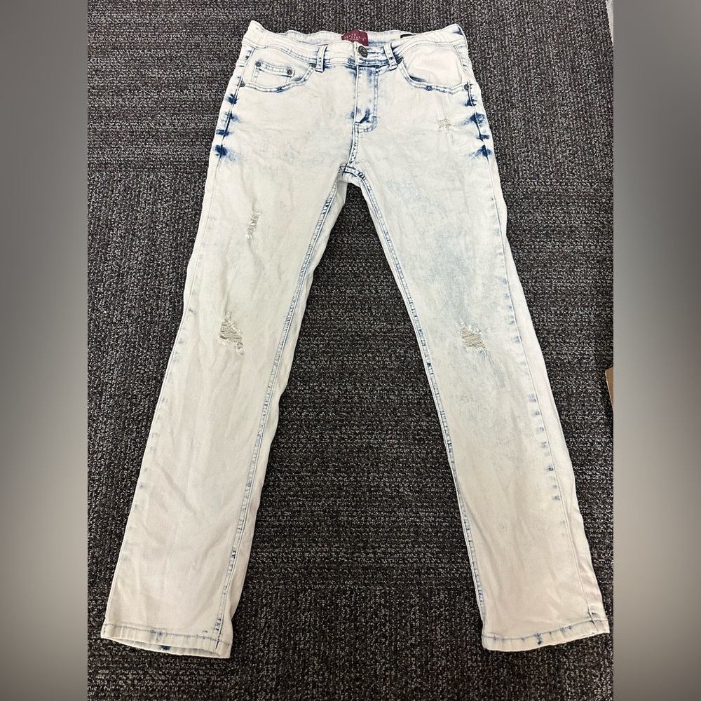 Mens Truth Substance 30/30 Straight Leg Jeans Skinny Fit